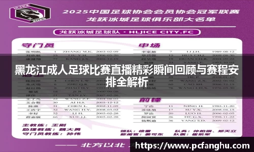 黑龙江成人足球比赛直播精彩瞬间回顾与赛程安排全解析